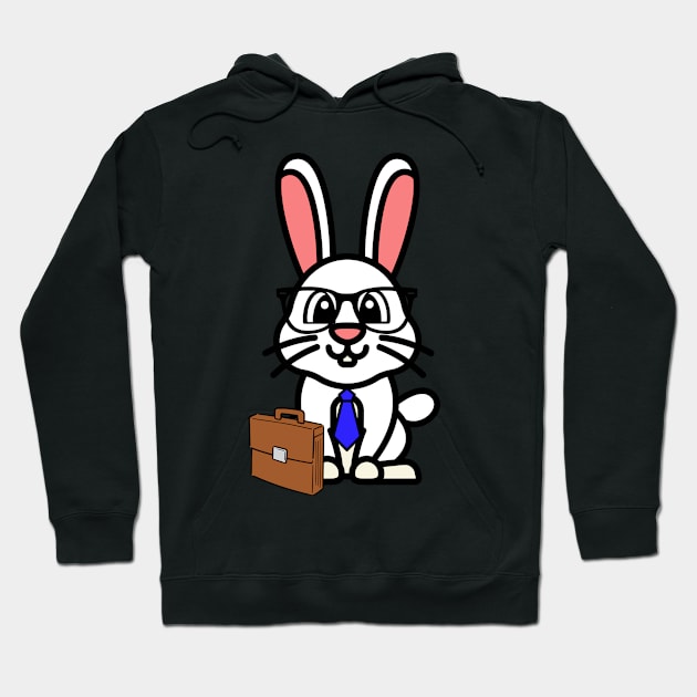 Cute Bunny is a colleague at work Hoodie by Pet Station